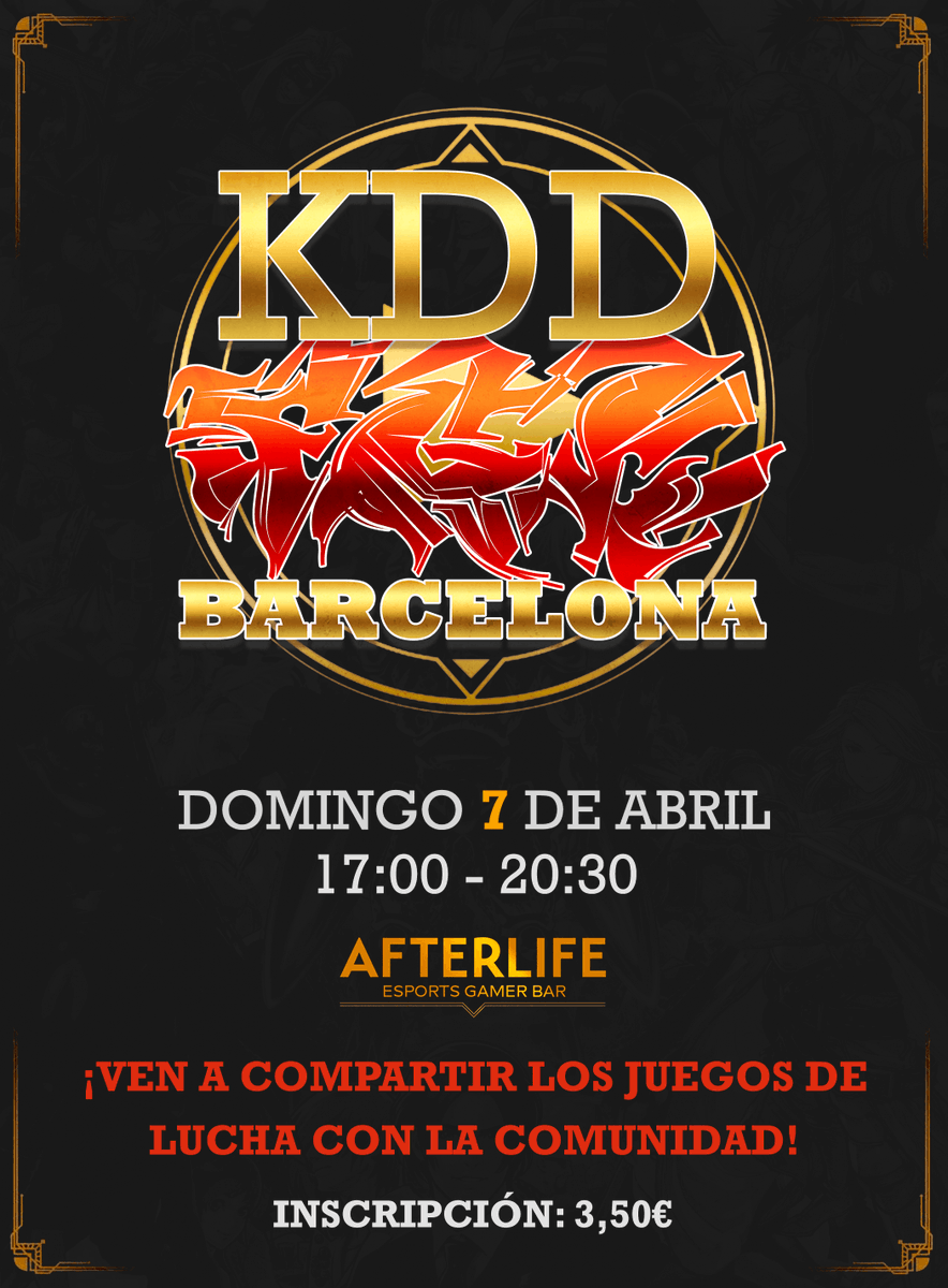 Marzo de SNTKDD? Toca Afterlife en Abril. ¡Apúntate ya!

KDD de la FGC de Barcelona en el <a href="/BarAfterlife/">Afterlife Gamer Bar - Barcelona</a> . Inscripciones abiertas:

📅  Domingo 7 Abril
⏰  17:00
🪙   3,50€