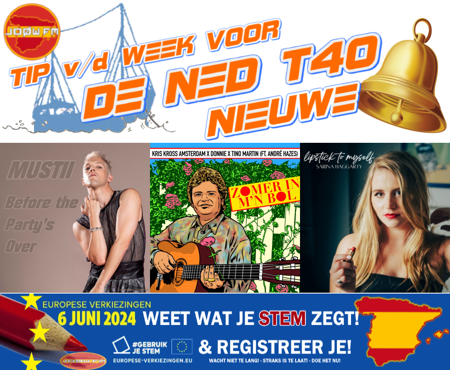 joowfm's tweet photo. Stem op DE NED TOP 40 - nieuwe - ALARMDISK https://t.co/I6DeWY0QUL
1 Mustii - Before the Party’s Over
2 Kris Kross A'dam x Donnie x Tino Martin ft. André H6 - Zomer In M’n Bol
3 Sarina Haggarty - Lipstick To Myself
VRD is De Countdown van 40 naar 1
met de 555ste Alarmdisk! https://t.co/SCG2o2WrDv