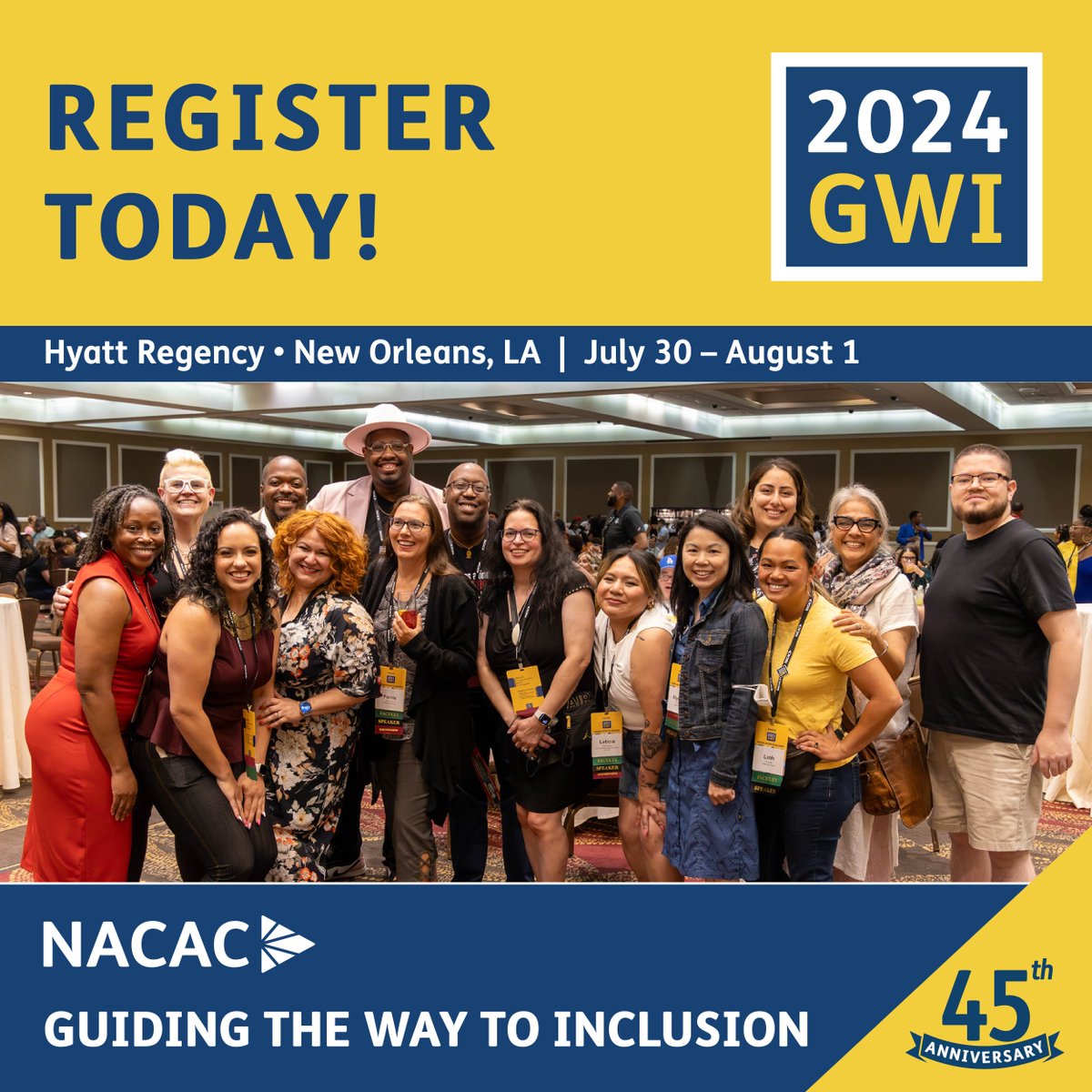 Registration is now open for #GWI2024! Join college admission counseling professionals from across the country July 30-Aug 1 in New Orleans. Network with peers and gain valuable insights on diversity, equity, and inclusion. ow.ly/4VMn50QYRtg