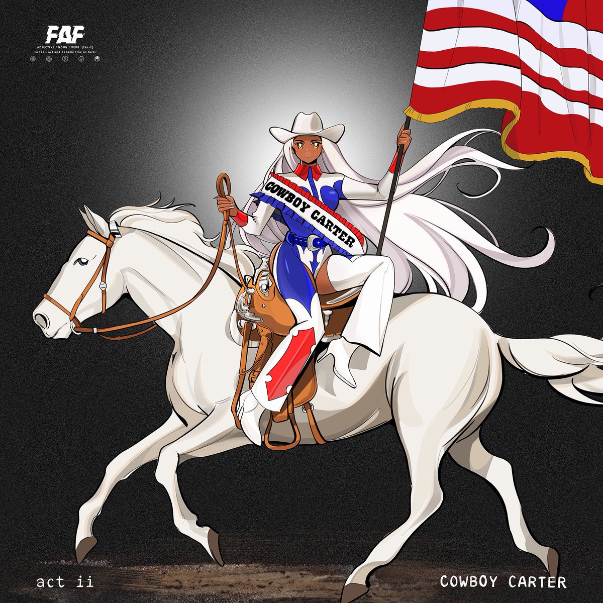 Beyoncé of the United States ⚪️ @Beyonce COWBOY CARTER 3.29 🤠 @parkwood @amakadsi 👀 #cowboycarter #texasholdem #16carriages