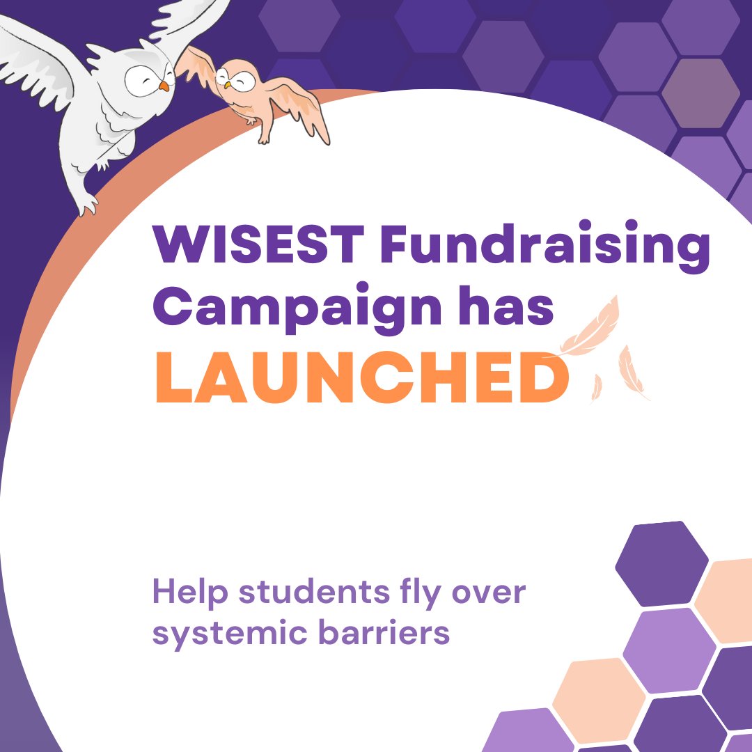 Our crowdfunding campaign is now LIVE! With your support, students can soar with success in pursuing their passion for STEM. Donate to WISEST today. #WISESTcrowdfunding crowdfunding.ualberta.ca/o/university-o…