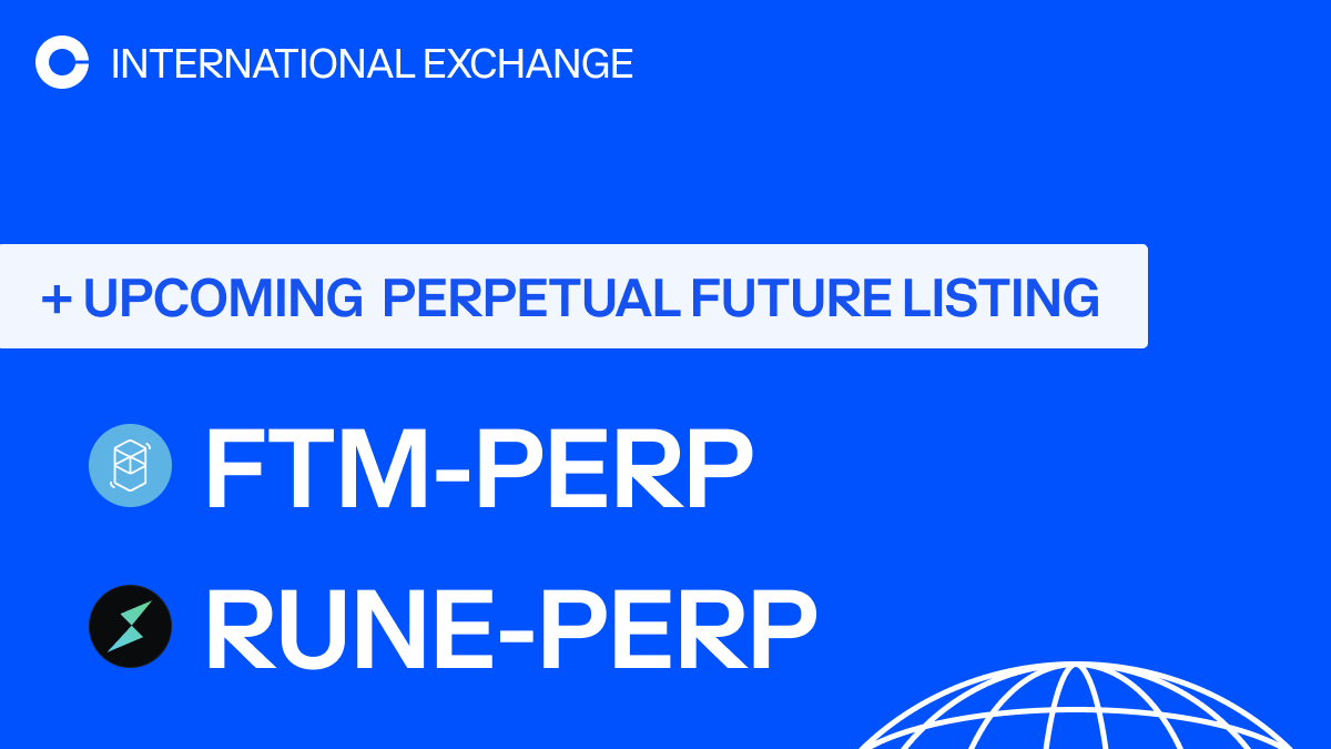 Introducing Coinbase's first-ever listings available *exclusively* on our International Exchange: Fantom (FTM) & THORChain (RUNE) ..And there's many more first-ever launches cooking on @CoinbaseIntExch: Follow @0xRishi & @Edkeonl