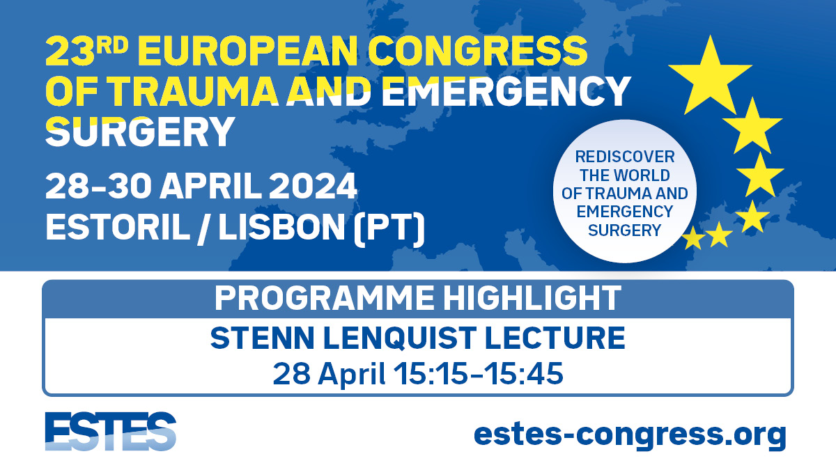 In memory of Sten Lennquist, the founder of ESTES, his daughter Kristina Lennquist Montan will speak in this special session.
🔗 All information here: programme.conventus.de/en/ectes-2024/…
#ECTES2024 #ESTES #TraumaSurg