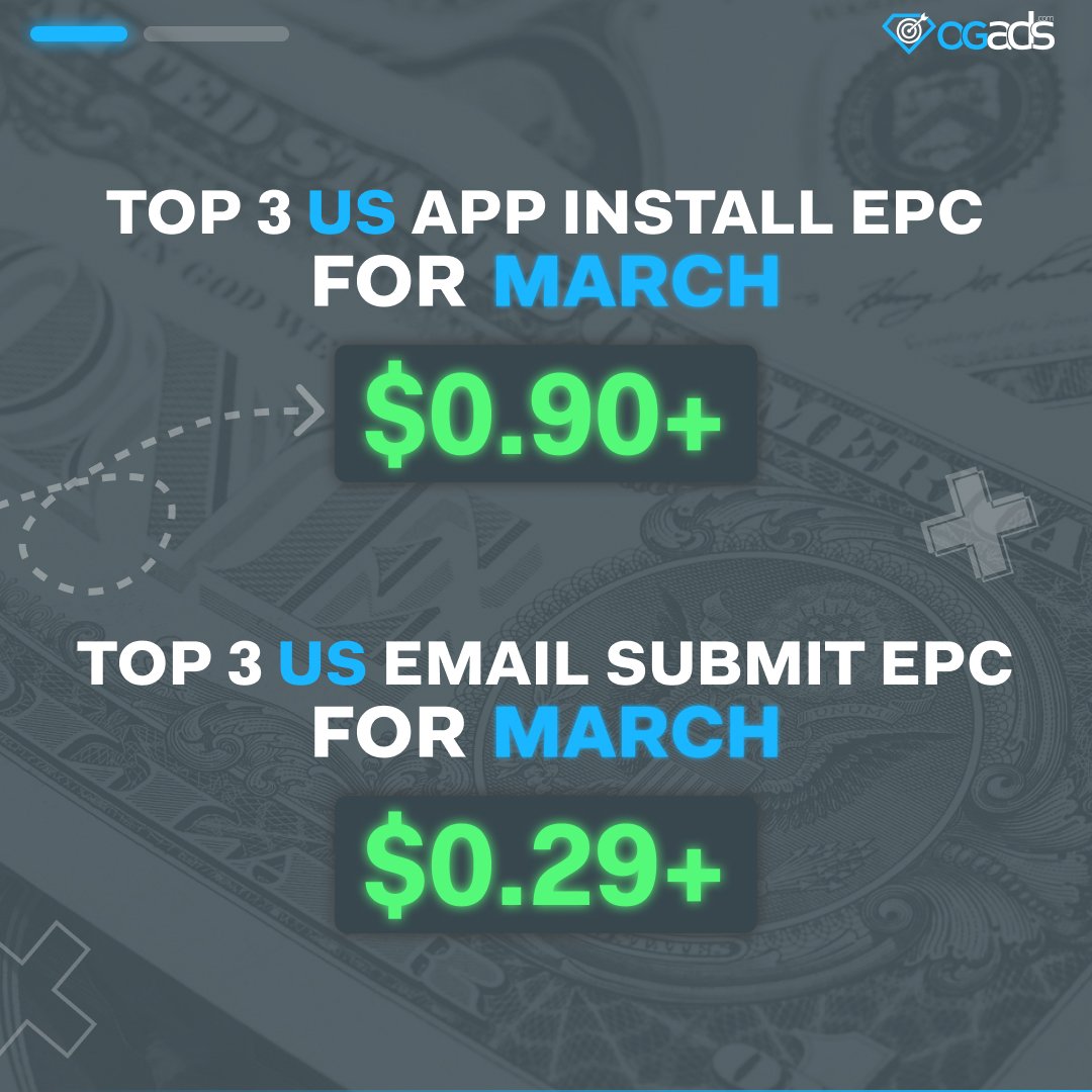 OG_Ads's tweet image. Wondering what our top EPCs are for March? 🤔 #marketing #epcs #AffiliateMarketing