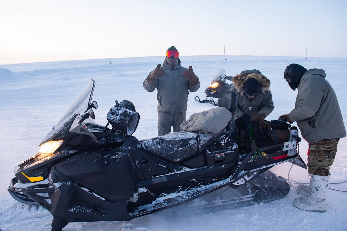 Extreme cold experience ❄️❄️🥶🥶🥶 US 🇺🇸 and CAF 🇨🇦 members train on Op NANOOK-NUNALIVUT, in Resolute Bay, Nunavut during extreme cold weather conditions. #ArcticReady #OperationalReadiness #TrainingExcellence