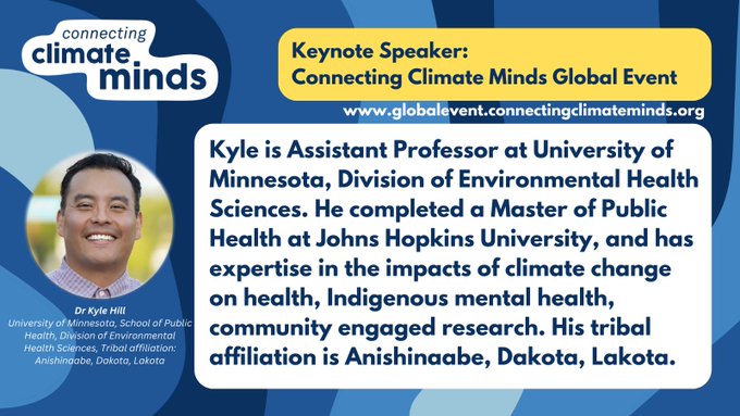 📢Kyle Hill is joining our #ConnectingClimateMinds Global Event today to discuss the impacts of #ClimateChange on health. 🎧Tune in at 19.30 GMT / 15.30 AST to hear more: globalevent.connectingclimateminds.org/agenda/ @wellcometrust