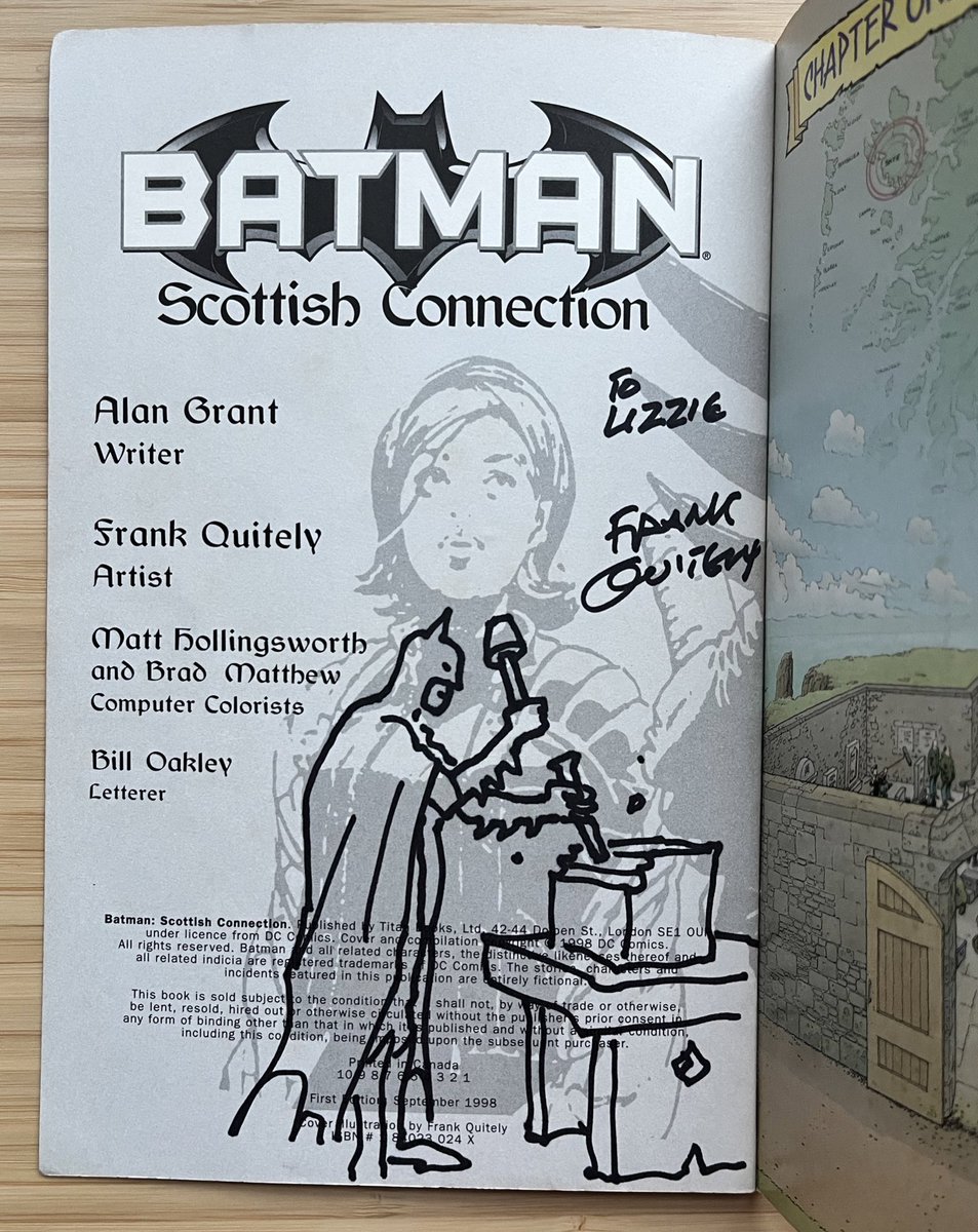 It was brilliant to chat to @frankquitely1 yesterday about an article I’m writing about Scottish heritage and Batman (yes, you read that right). I’m still blown away by his parting gift to me - a sketch of Batman as a medieval stonemason!