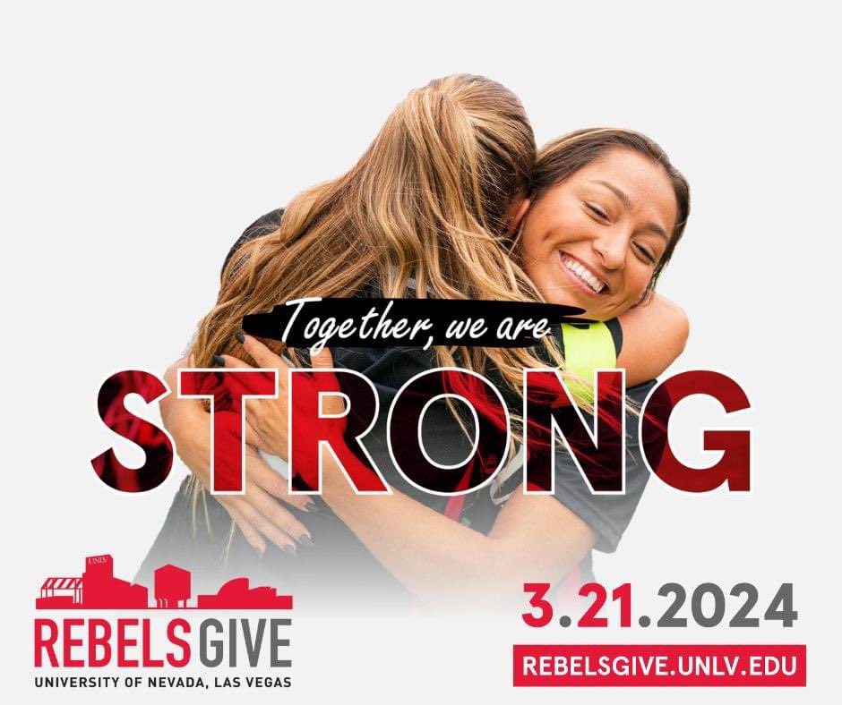 #RebelsGive is here! Support UNLV and future generations of Rebels. Let’s make an impact together! No matter the amount, your gift will will make a difference. 👉 rebelsgive.unlv.edu