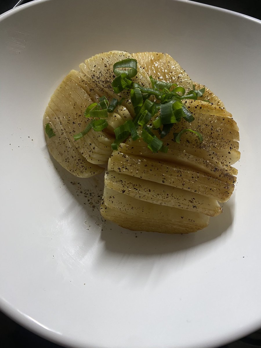 深夜から作る大根ステーキ