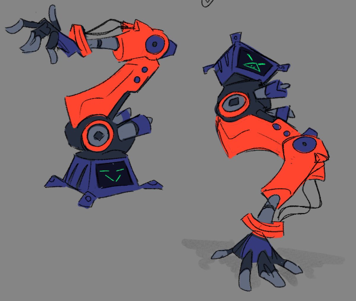 my ass has been WAITING for an excuse to design a robot arm guy. hes called Liftr