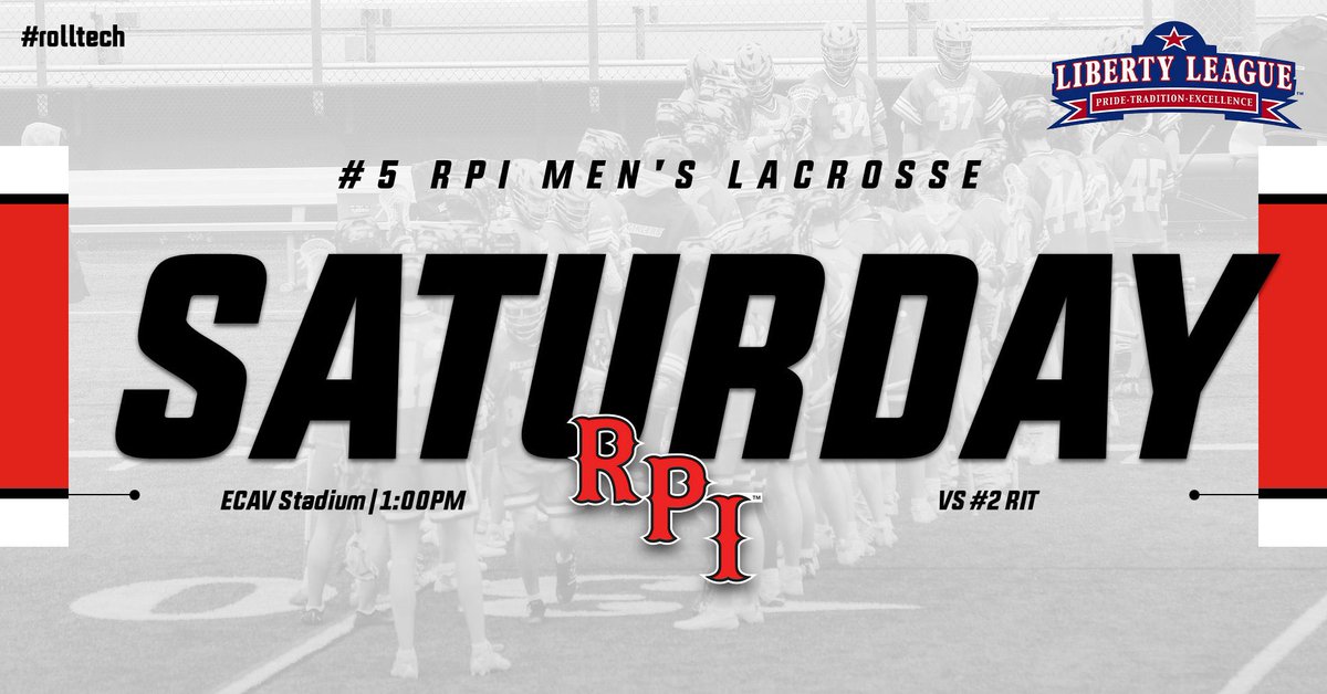 Calling all RPI students, alumni, family and friends, this weekend we host the #2 RIT Tigers at ECAV Stadium. Come support the Engineers in a clash of top 5 teams at ECAV Stadium #welcometotheshow | #rolltech