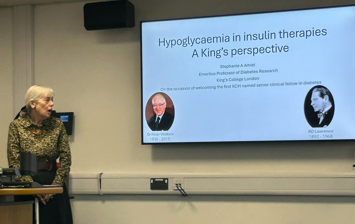Professor Amiel gave a fantastic and eloquent presentation on hypoglycaemia in insulin therapies: A <a href="/KingsCollegeNHS/">King's College NHS</a> perspective. It was wonderful to see many past and present team members at the event at the Weston Education Centre <a href="/KingsCollegeLon/">King's College London</a>