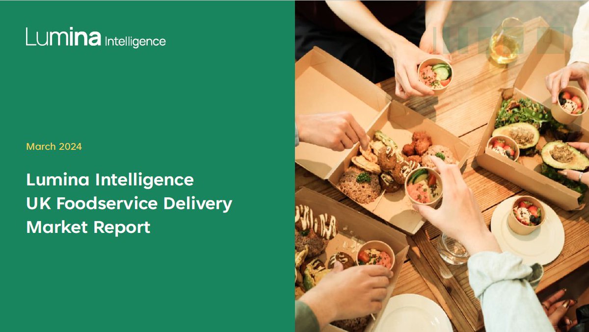 The @LuminaFood Foodservice Delivery Market Report 2024 has launched, quantifying the size and growth of the channel and market forecasts out to 2027, with a detailed look at growth drivers and potential inhibitors. Download the report now: bit.ly/3x1rkr0 #fooddelivery