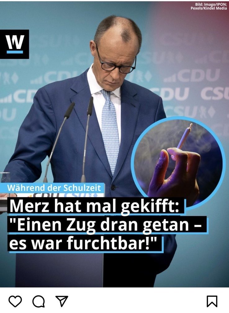 Ach Friedrich, ach Friedrich. 
Nach dem 1.4. geben wir ihm das gute, vernünftig angebaute und nicht gestreckte Zeug und dann wird es es doch noch mögen 😘. #keinVA #Cannabis