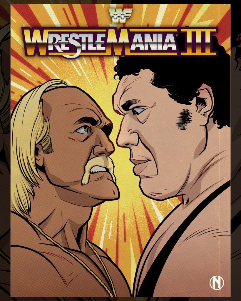 Wrestlemania 3. The Unstoppable Force vs The Immovable Object #hulkhogan #hulkamania #WrestleMania #andrethegiant #WWE