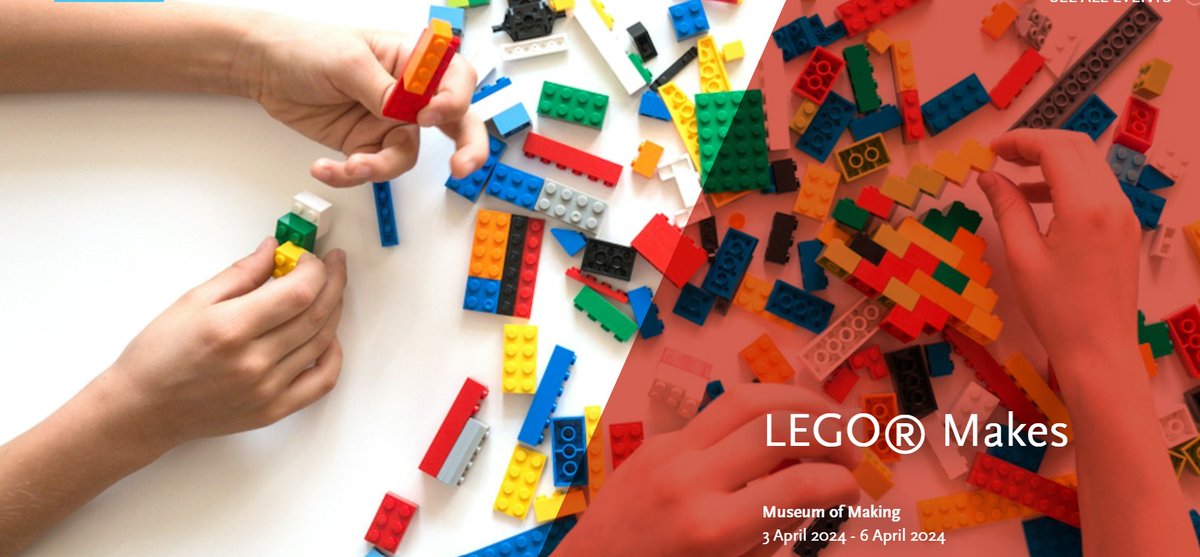 TOMORROW 3rd and 6th April Derby Museum of Making has Lego Makes (10.30 – 12.30 and 1.20 – 3.30pm). Have a go at making a museum treasure, a LEGO® marble run or taking on engineering challenges under the guidance of our LEGO® Makers. derbymuseums.org/event/lego-mak… @derbymuseums