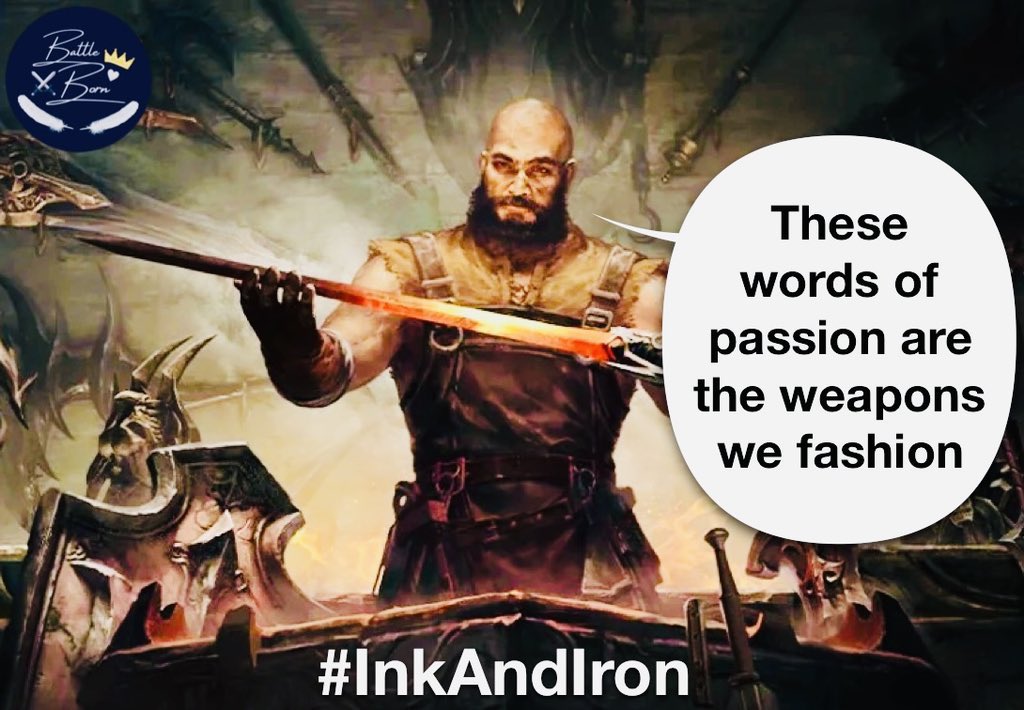 @The_PoetryArena these words of passion are the weapons we fashion from smoldering embers seared in our souls these eyes aflame sans smoke and ash as the anvil forges iron in our souls this purified pain gift and curse this crimson ink a sacrifice an offering begun in our souls #InkAndIron