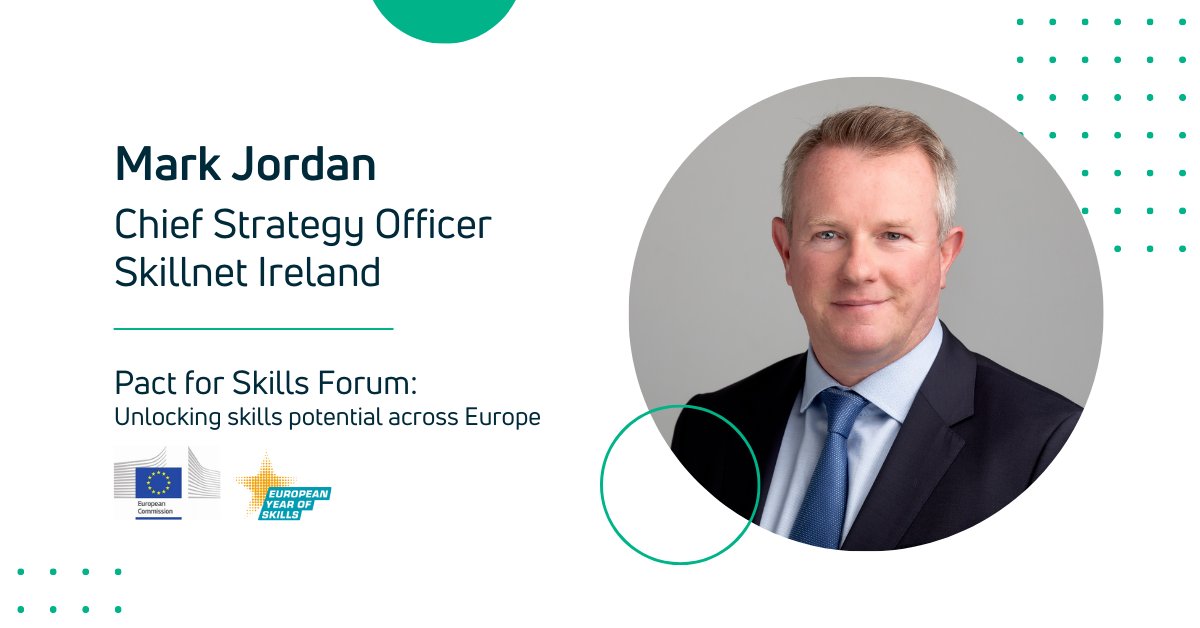 Speaking at the #Pack4Skills forum today in Brussels, Mark Jordan, Chief Strategy Officer at Skillnet Ireland participated in a panel discussion titled “Working together to tackle skills shortages in the digital transition”. 'Skillnet Ireland is creating stronger bonds between…