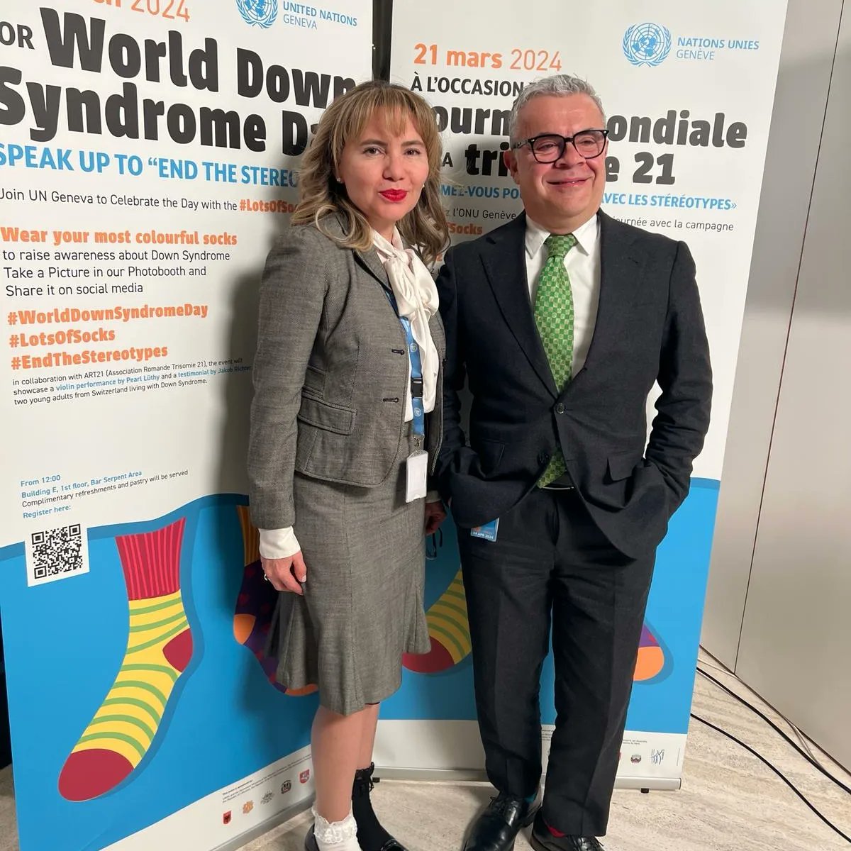 Hoy, en #ONU,  conmemoramos el Dia Internacional del Síndrome de Down. 
Por la inclusión plena en nuestras sociedades y nuestras vidas cotidianas, sin discriminación de ningún tipo de las Personas con Síndrome de Down !
#DownSyndromeDay