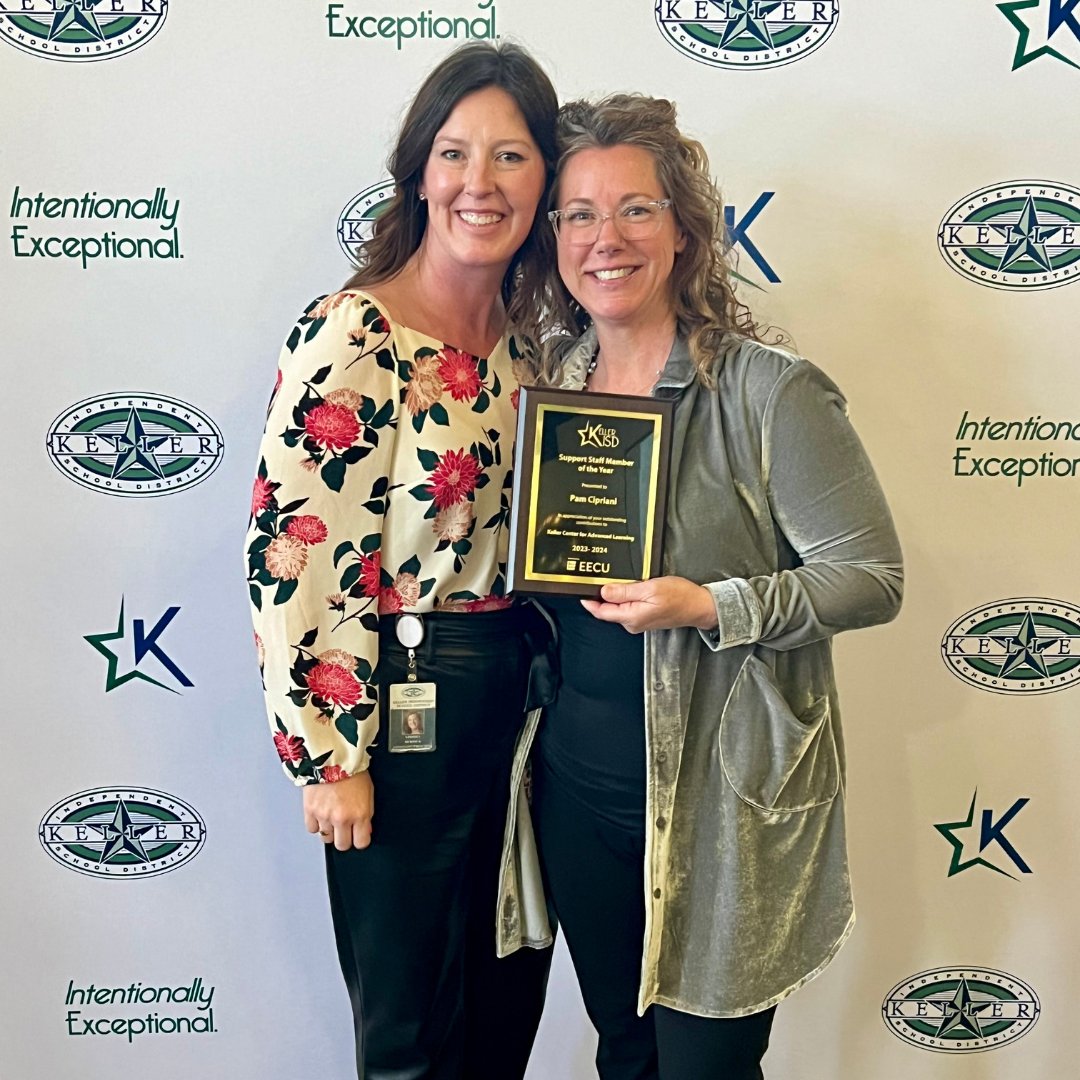 We are so proud of our Support Staff of the Year winner, Pam Cipriani! Our campus would not function without you! 

#kcal #kellercenterforadvancedlearning #kisd #kellerisd #CelebrateKISD #CTEinKISD #theKCALconnection