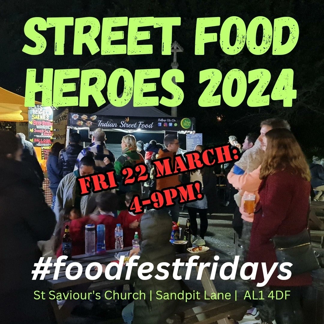 This time tomorrow you could be sampling some of the most amazing street food available on your very own doorstep - or at least on ours! #foodfestfridays for 2024 are go! Pick up a postcard in the church porch with info on the monthly feasts from here till September!