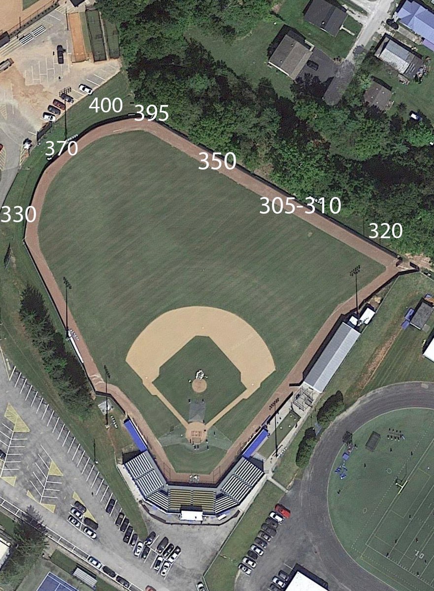 Morehead State, who plays against Illinois today and is a popular upset pick, has maybe the weirdest baseball field in the country. Haven for lefties. Apparently they're unable to push the right field fence back because there's a species of endangered salamanders living there?