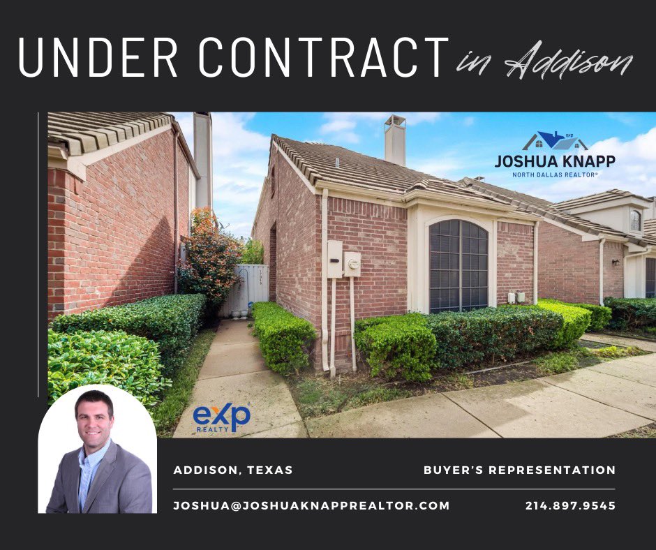 To say I’m thrilled for my buyers is an understatement! #undercontract in #addisontx #knappknowshomes #buyersagent #firsttimehomebuyers