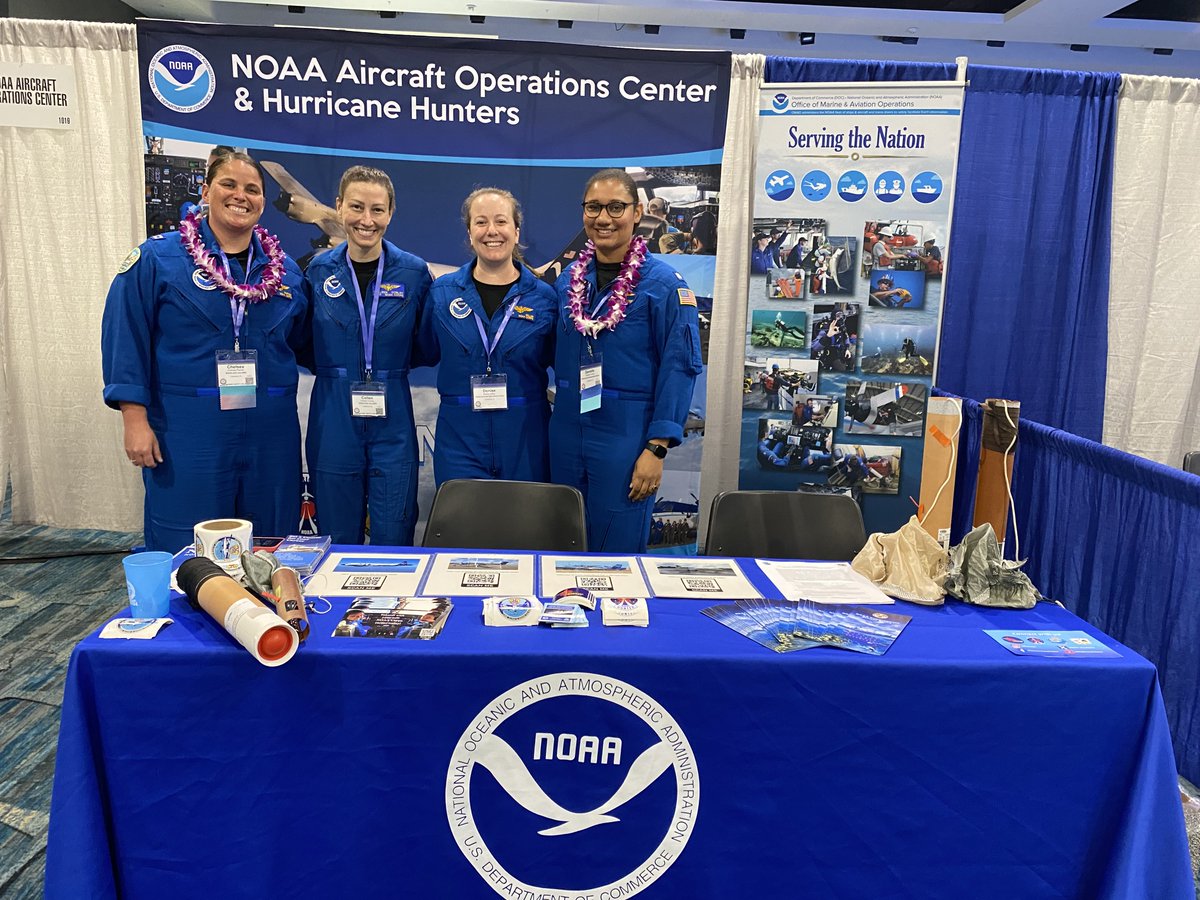 Are you attending #WAI2024? Come visit us at Booth 1019 and learn about a career flying with NOAA! #FlyNOAA #Science #Aviation @WomenInAviation