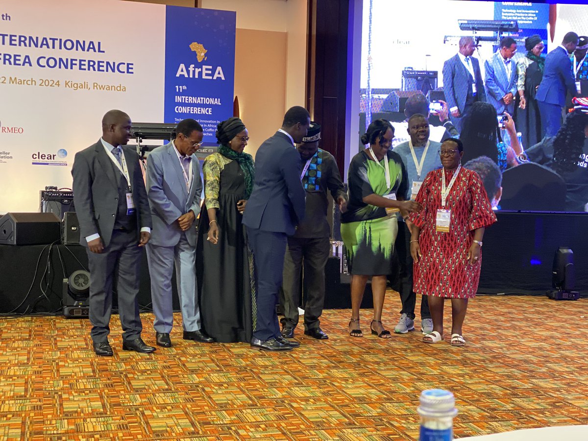 Power exchange at the AGM #AfrEAConference2024 @tweet_afrea . Outgoing BOD hands power to the incoming BOD. #Kigali @MastercardFdn @WorldBank @Hewlett_Found @Sajilu