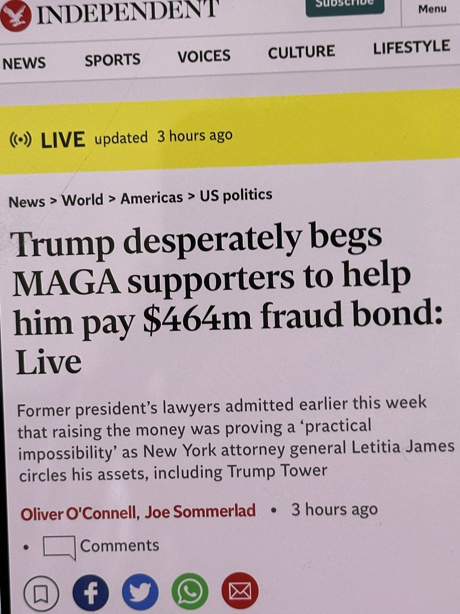 Truly, what is this country coming to? Well, I guess the MAGA chumps earning $30,000 a year will just have to dig deeper so as to enable their God and hero to keep Trump Tower and Mar-a-Lago, not to mention his private jet.