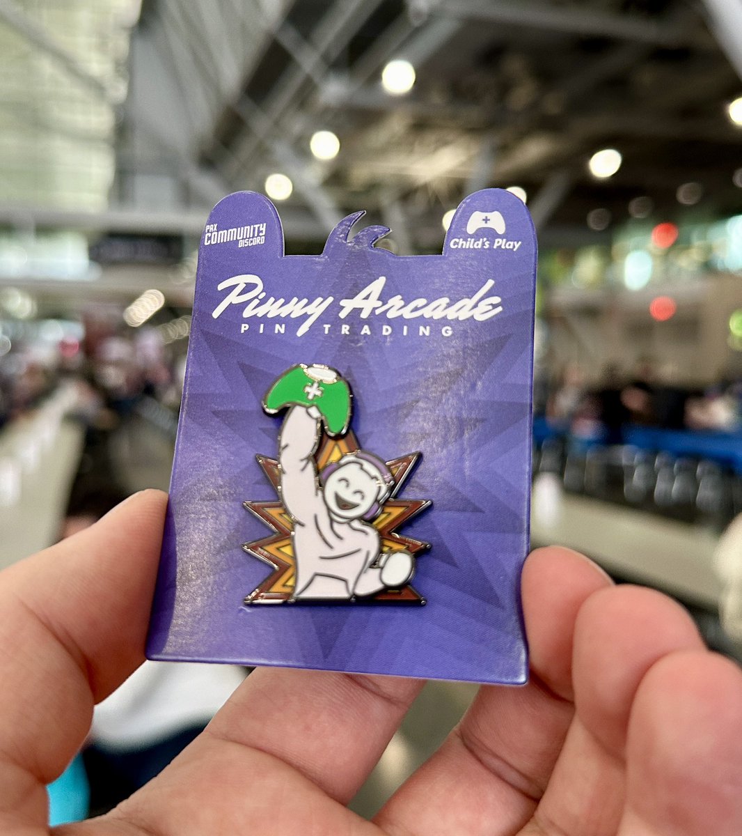 Our latest @pinny_arcade pin with @CPCharity has landed at #PAXEast! Get yours at the Child’s Play booth now!