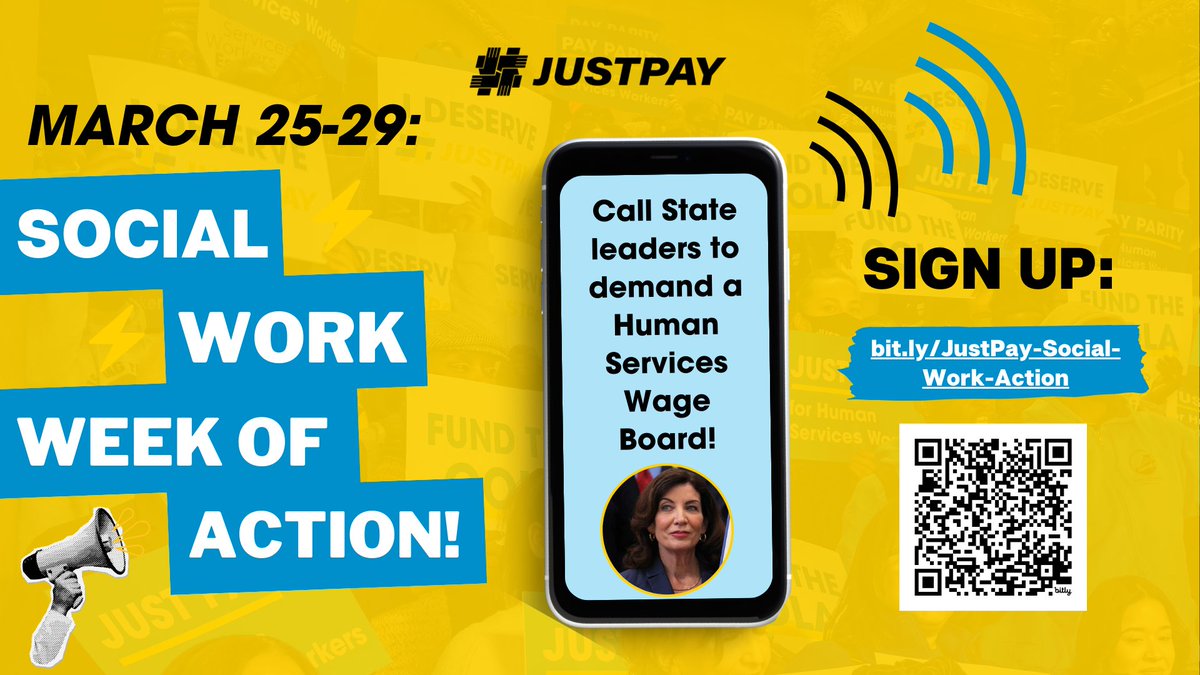 This month, 200 human services workers went to Albany for #JustPay! Our advocacy got a COLA for human services workers in the one-house budget - so now let’s get Wage Board Legislation over the finish line. Sign up to call State leaders from 3/25-3/29: bit.ly/JustPay-Social…