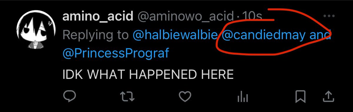 @aminowo_acid @PrincessPrograf why does it say im being mentioned in certain replies to this post ??? 😭😭😭