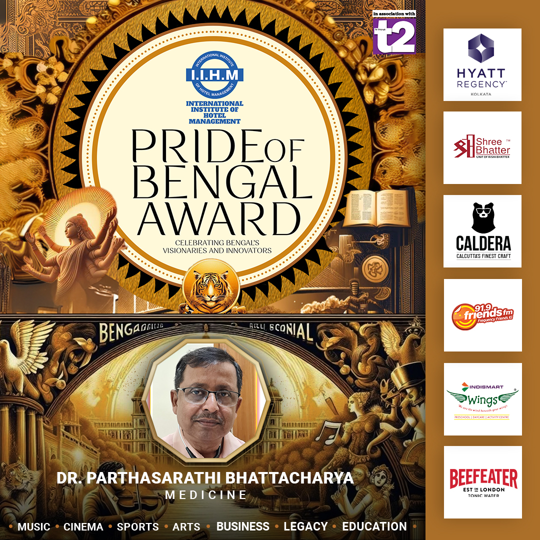 🌟Celebrating Excellence🌟 Congratulations to Dr. Parthasarathi Bhattacharya, an exceptional pulmonologist and visionary, on receiving the prestigious 2024 Pride of Bengal Award! 🎉 #PrideOfBengal #iihm #iihmhotelschools #iihmbest3years #kolkata #bengal #awards #hotel