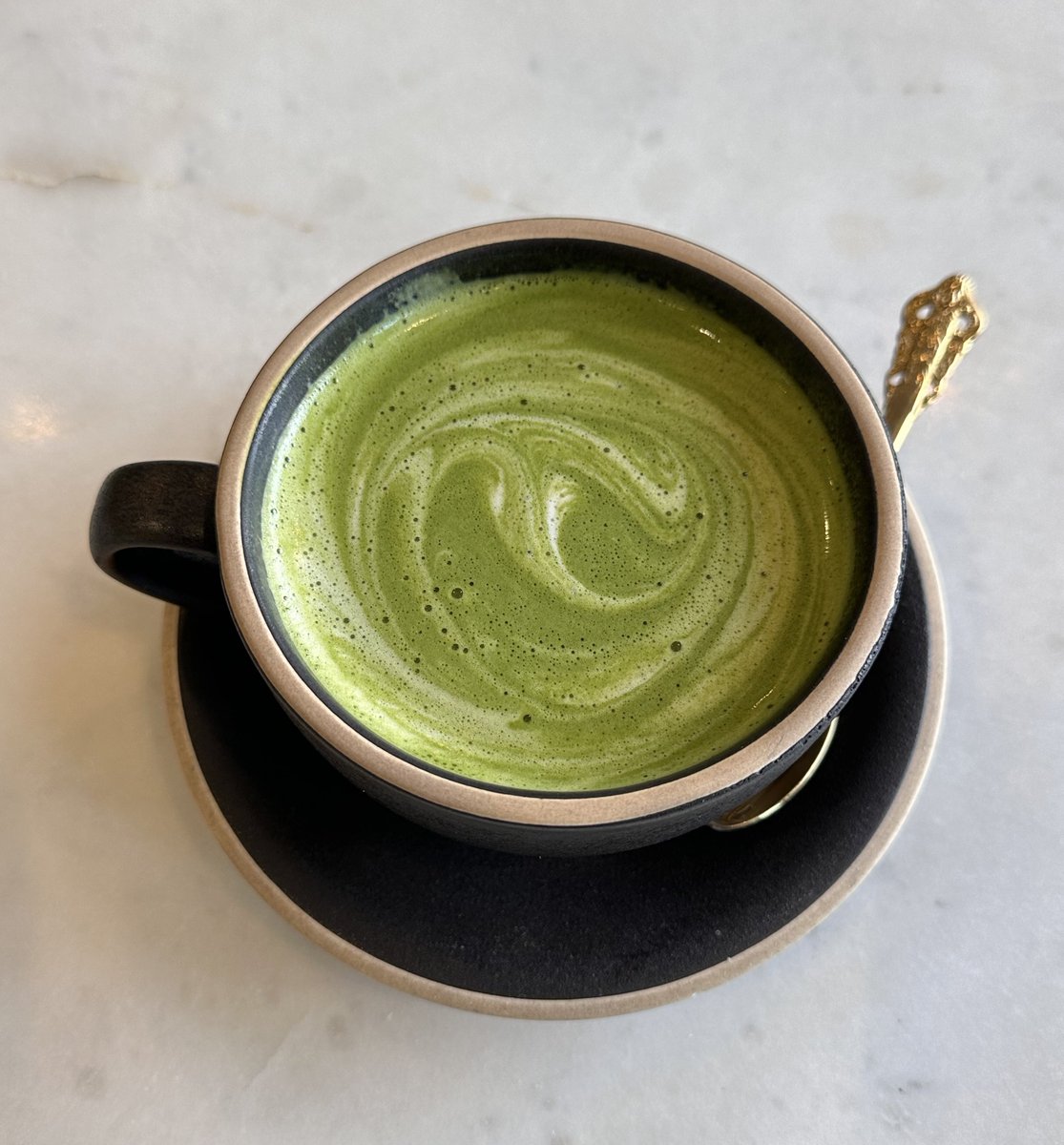 enjoying the most perfect soy matcha latte this morning 🍵