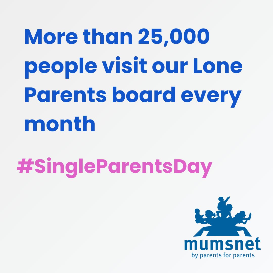 Happy #SingleParentsDay! The overwhelming majority of single parents are women, and we know that they are even more likely than women in two parent families to use Mumsnet for support and friendship. 25,000 users a month visit our dedicated Lone Parents board.