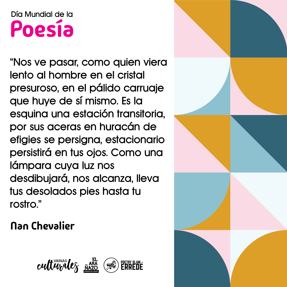 vainaculturale's tweet photo. Nan Chevalier 
#PoesiaDominicana
#DiaMundialDeLaPoesia https://t.co/D7b6TWxvcM