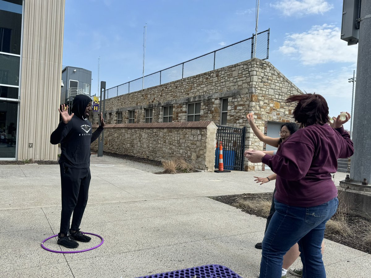 CoachStrack's tweet image. Today at lunch! Water balloons at Dr. Jones!!!