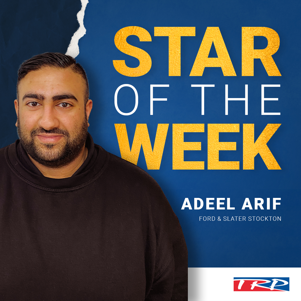 Well done to our Parts Star - Adeel Arif from Ford & Slater Stockton. “Adeel gives so much to the department. His knowledge, work effort and attitude drive sales forward. He builds relationships with customer and will always complete tasks with a positive can do outlook.' 🎉