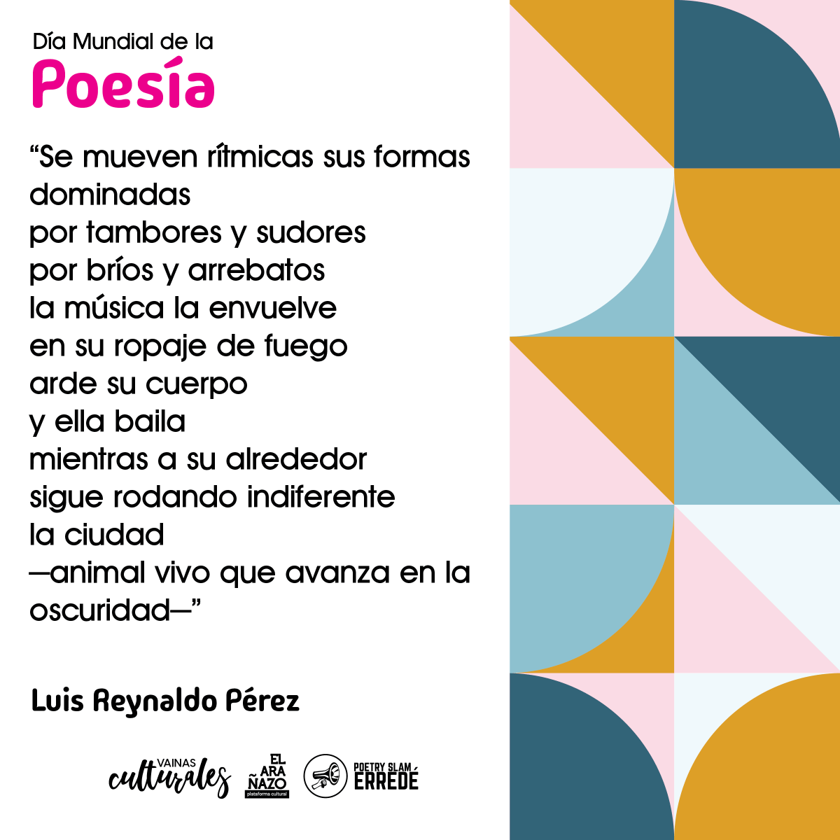 vainaculturale's tweet photo. Luis Reynaldo Pérez 
#PoesiaDominicana
#DiaMundialDeLaPoesia https://t.co/oSWHVI1JnO