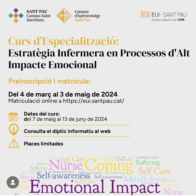 Encara no t'has inscrit? 
Aquí et passem l'enllaç: eui.santpau.cat/ca/web/public/…