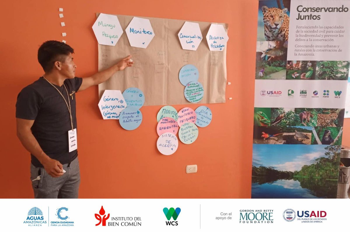 #NoticiasWCS | La Alianza @aguasamazonicas impulsó este encuentro en colaboración con @TheWCS, el Instituto del Bien Común y @USAID, a través del proyecto regional #ConservandoJuntos, y el apoyo de Gordon and Betty Moore Foundation. 🖐#JuntosPorLaVidaSilvestre 💚💙