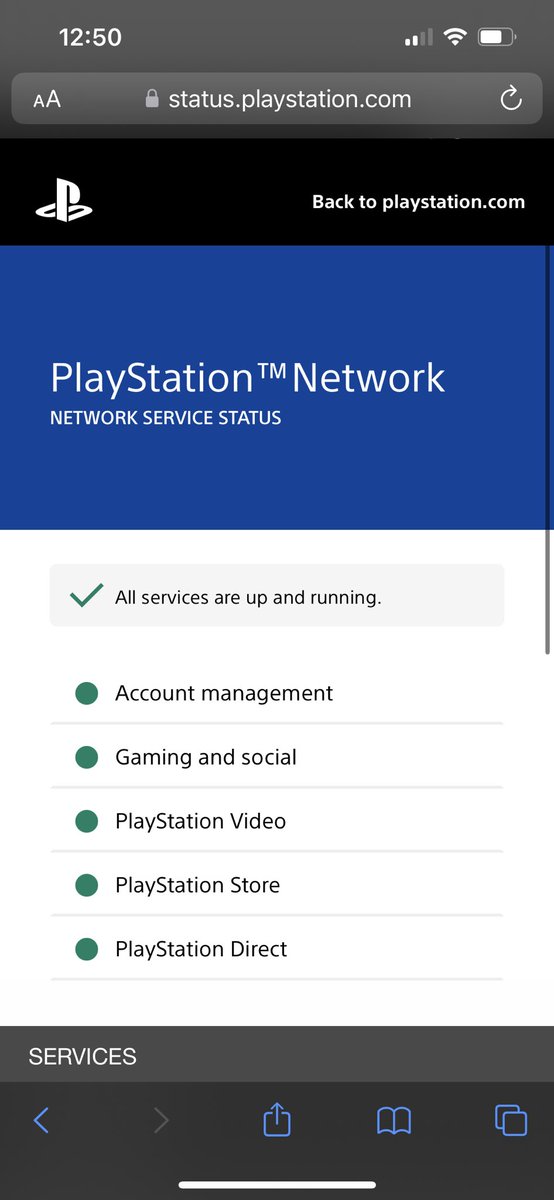 krecupe's tweet photo. @PlayStation your website says your up but your systems are saying your not. Sooo you’re lying now. https://t.co/Ejl0rRtaUC