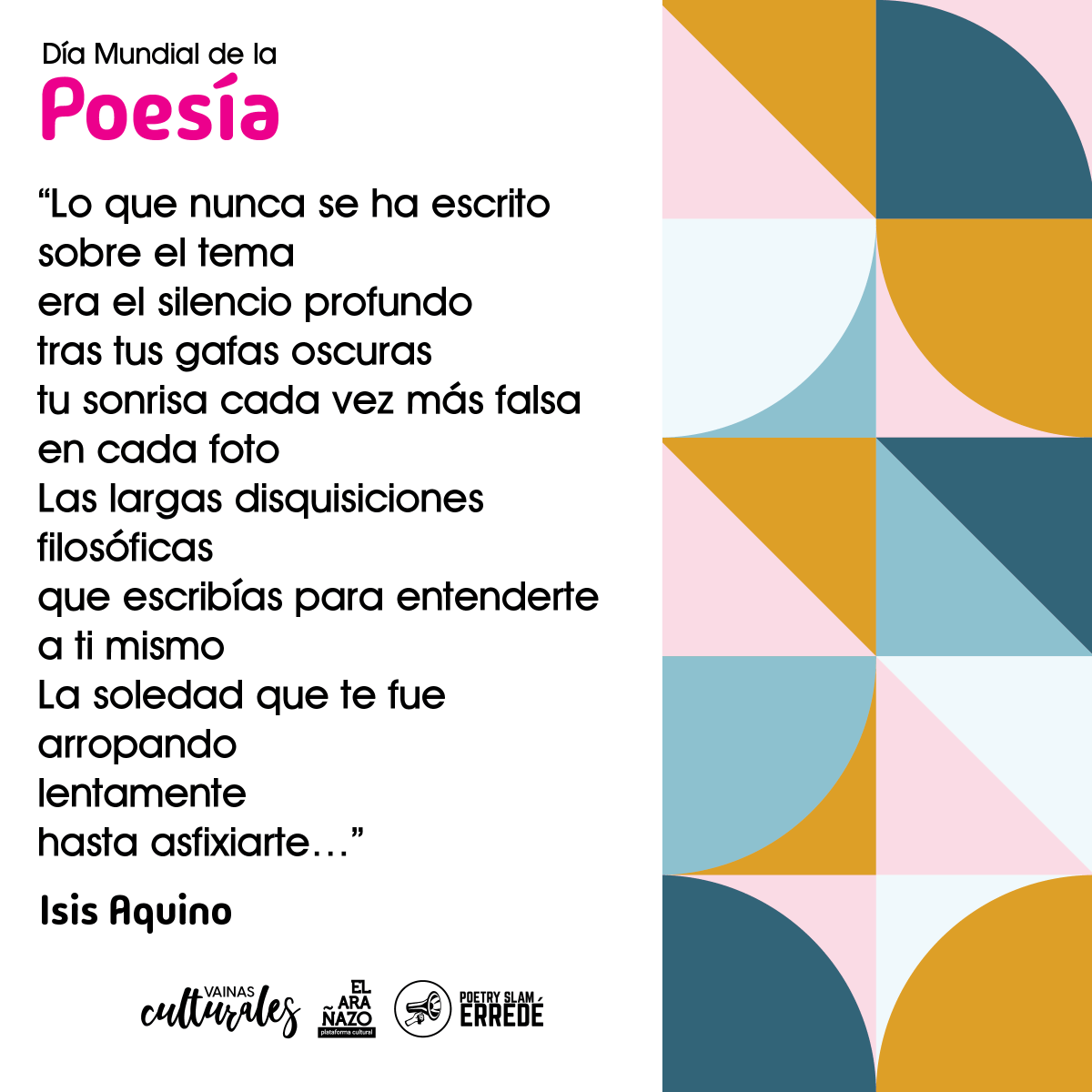 vainaculturale's tweet photo. Isis Aquino 
#PoesiaDominicana
#DiaMundialDeLaPoesia https://t.co/SGoFmTA5LI