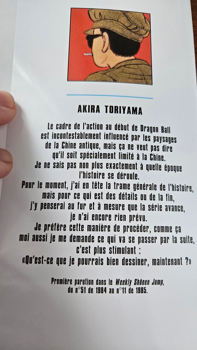 Faire un live, un samedi matin, pour parler de l'actualité JV et prendre le temps de souligner le départ du GRAND Toriyama.
C'est aussi se retrouver quelques jours plus tard avec les 10 premiers tomes! 🥰
En ouvrant les premières pages, du premier tome!
Merci et repose en paix!🕊