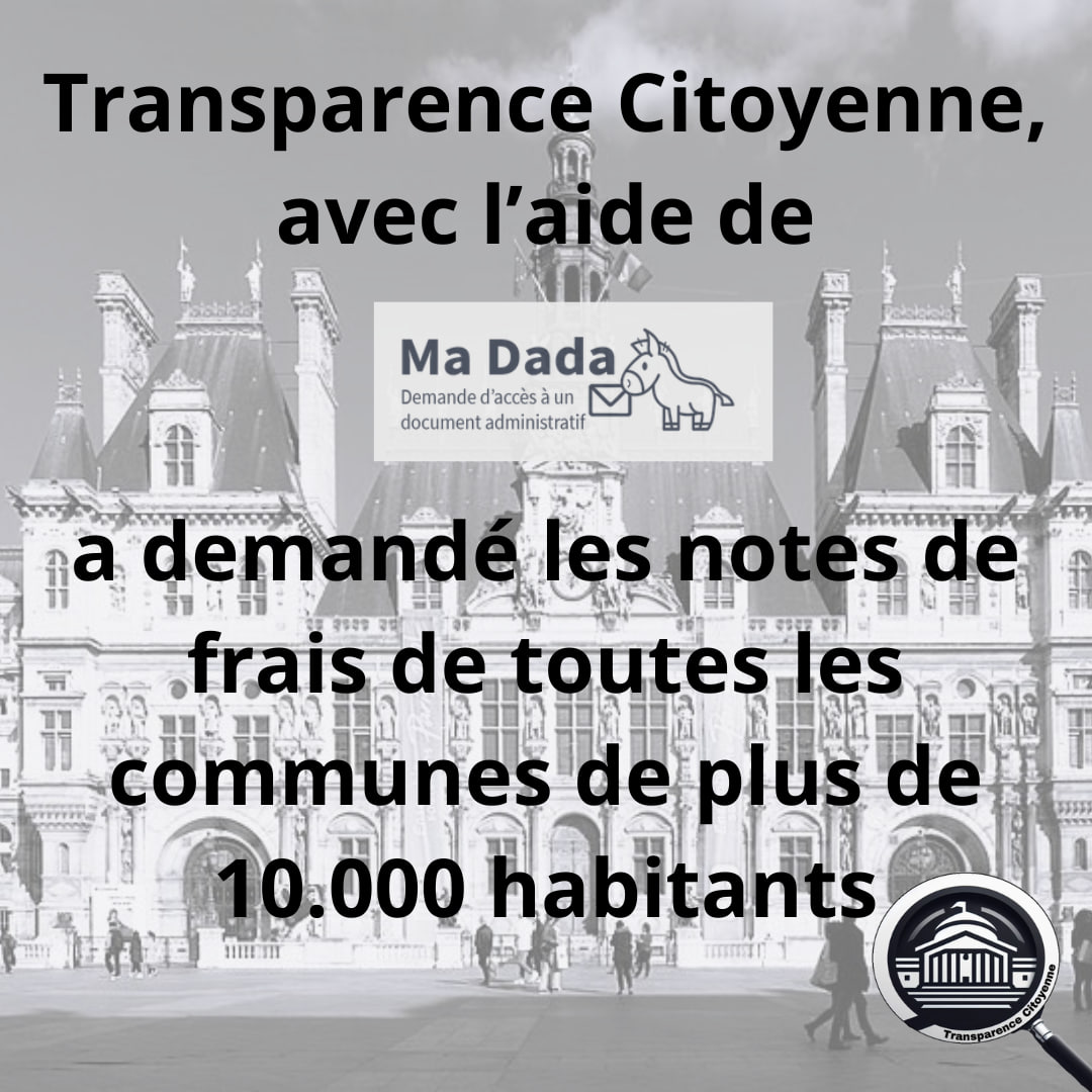 🔍💸 Pour assurer la probité publique, Transparence Citoyenne s'est donnée la mission de vérifier les notes de frais de tous les élus des communes de plus de 10.000 habitants. Des plaintes seront rédigées à la moindre suspicion de fraude.