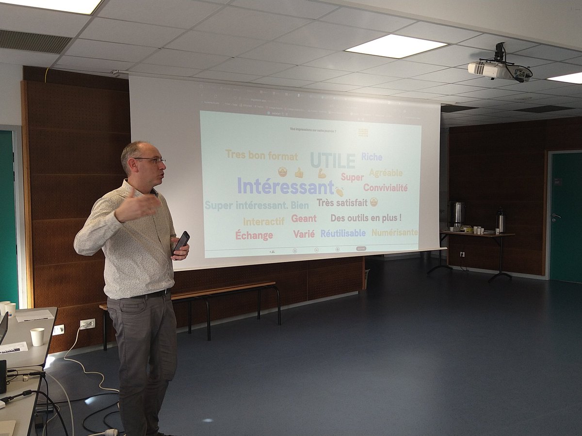 Sylvain Canaux (@sylvaincanaux) on Twitter photo Formidable journée de formation #rupn25 <a href="/DrneBFC/">Délégation régionale au numérique pour l’éducation</a> riche d'échanges et de partages.
Merci <a href="/TechnoPretot/">Matthieu Prétot</a> <a href="/LoicGeschwine/">geschwine</a> pour la coanimation des ateliers.
Vivement la suivante ! 👍
Bon retour à toutes et tous. Formidable journée de formation #rupn25 <a href="/DrneBFC/">Délégation régionale au numérique pour l’éducation</a> riche d'échanges et de partages.
Merci <a href="/TechnoPretot/">Matthieu Prétot</a> <a href="/LoicGeschwine/">geschwine</a> pour la coanimation des ateliers.
Vivement la suivante ! 👍
Bon retour à toutes et tous.