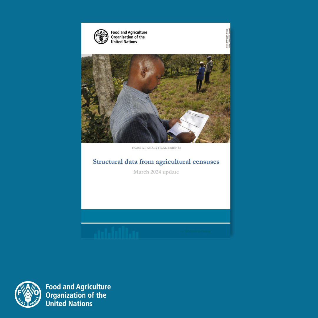 Structural data from agricultural censuses – March 2024 update This update features data for 30 additional countries for @FAO’s World Programme for the Census of Agriculture 2020 round, 🆕data for 26 countries & territories, & data adjustments 📘fao.org/documents/card…
