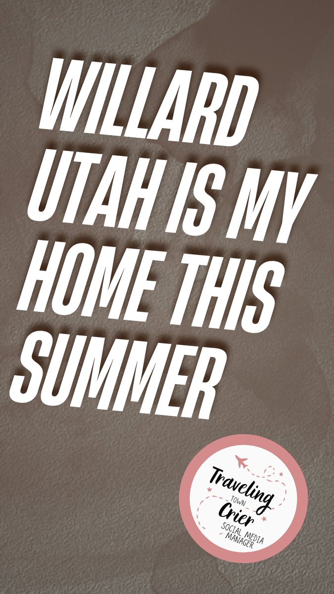 Yup. This summer I'll be in #willardutah working remotely. Bring on the #adventures