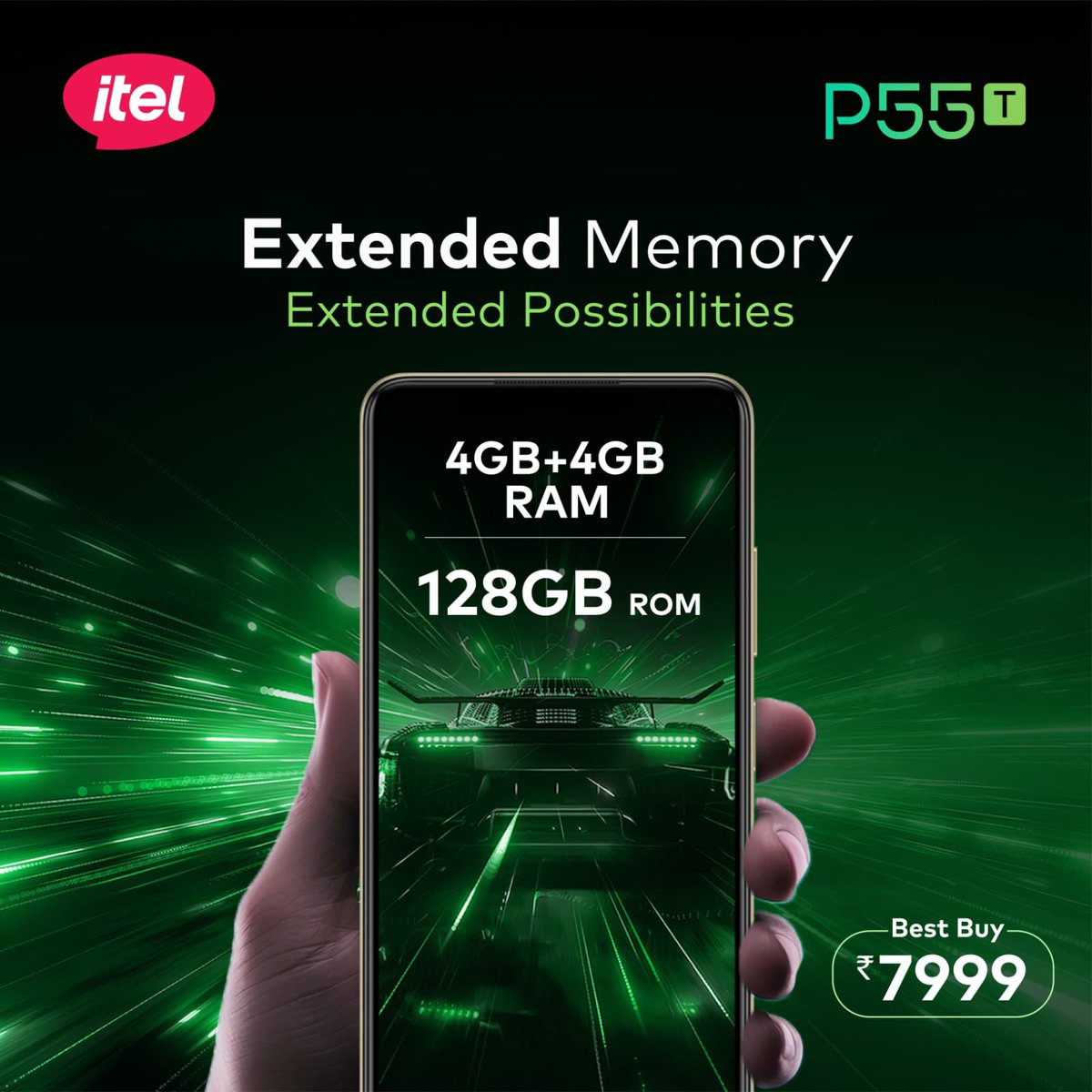Extended Memory for extended possibilities with upto 8GB RAM through Memory Fusion. Experience innovation like never before. #itelP55T #enjoybetterlife